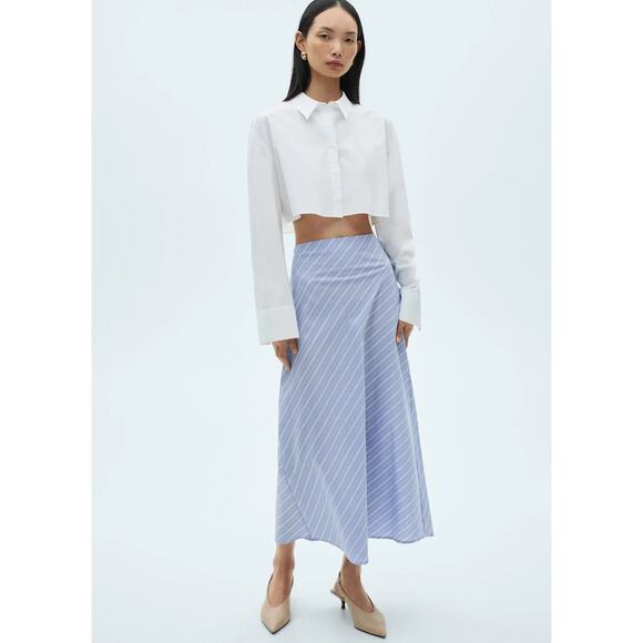 Stripe Midi Skirt - Picture 1 of 4